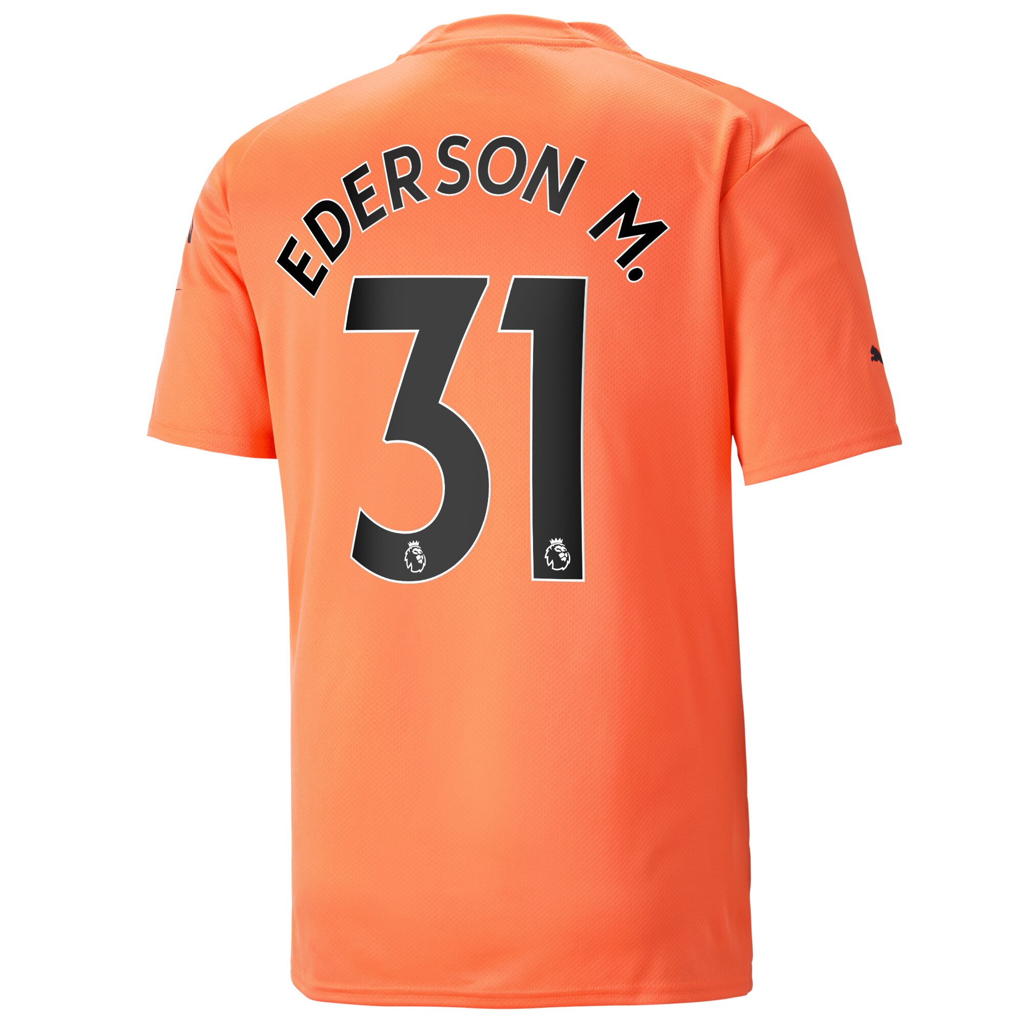 Manchester City Goalkeeper Shirt 2022/23 with Ederson M. 31 printing