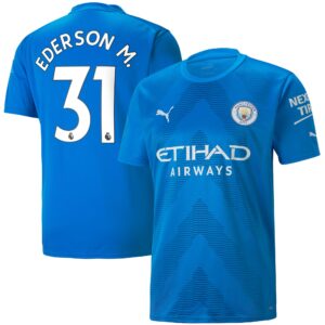 Manchester City Goalkeeper Shirt 2022-23 with Ederson M. 31 printing