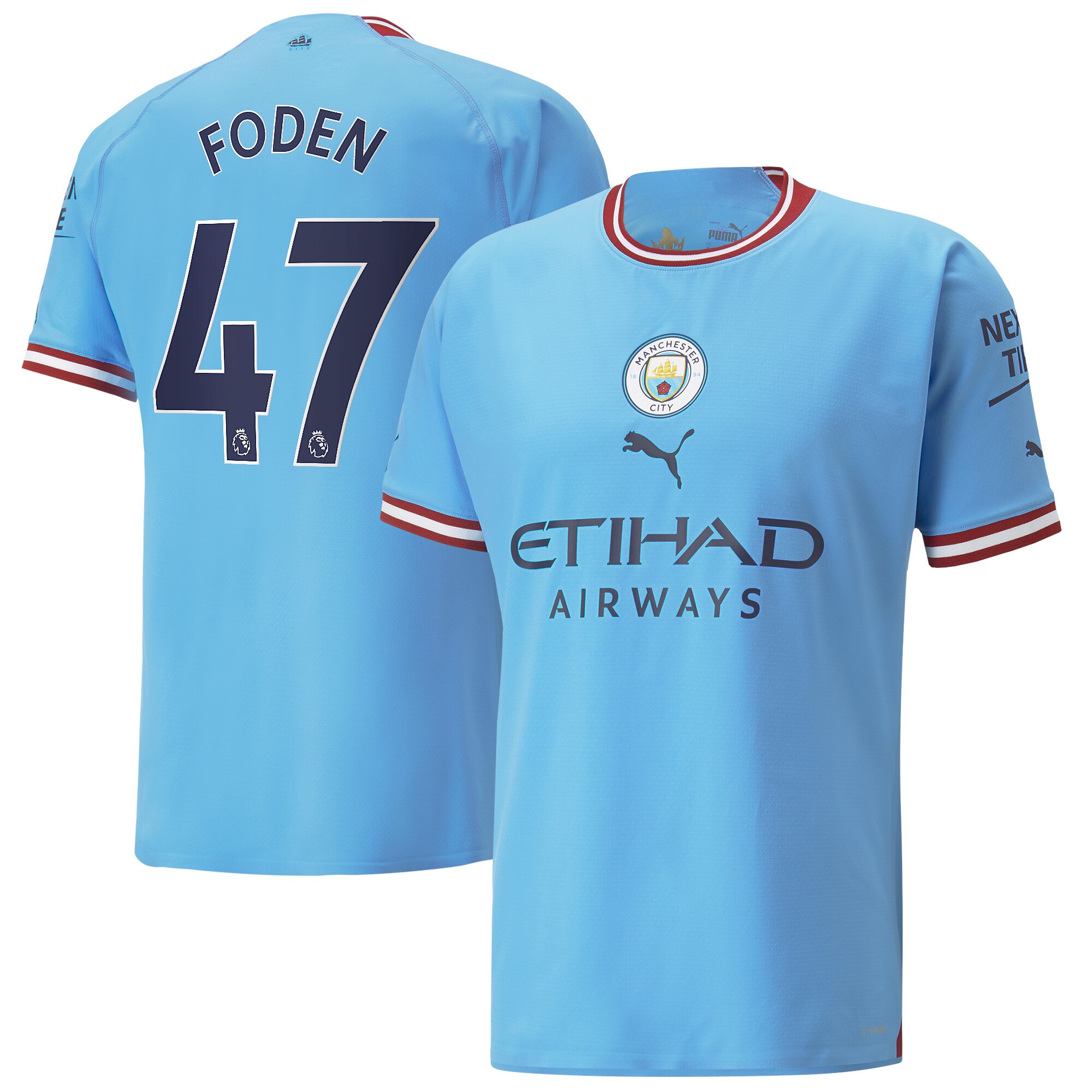 Manchester City Home Authentic Shirt 2022/23 with Foden 47 printing