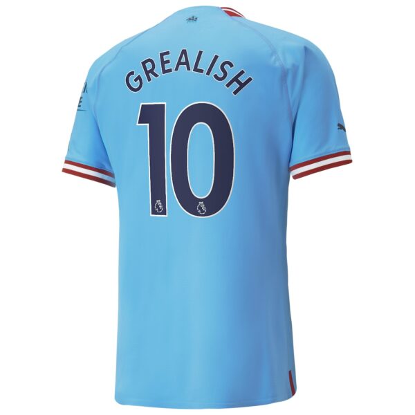 Manchester City Home Authentic Shirt 2022/23 with Grealish 10 printing
