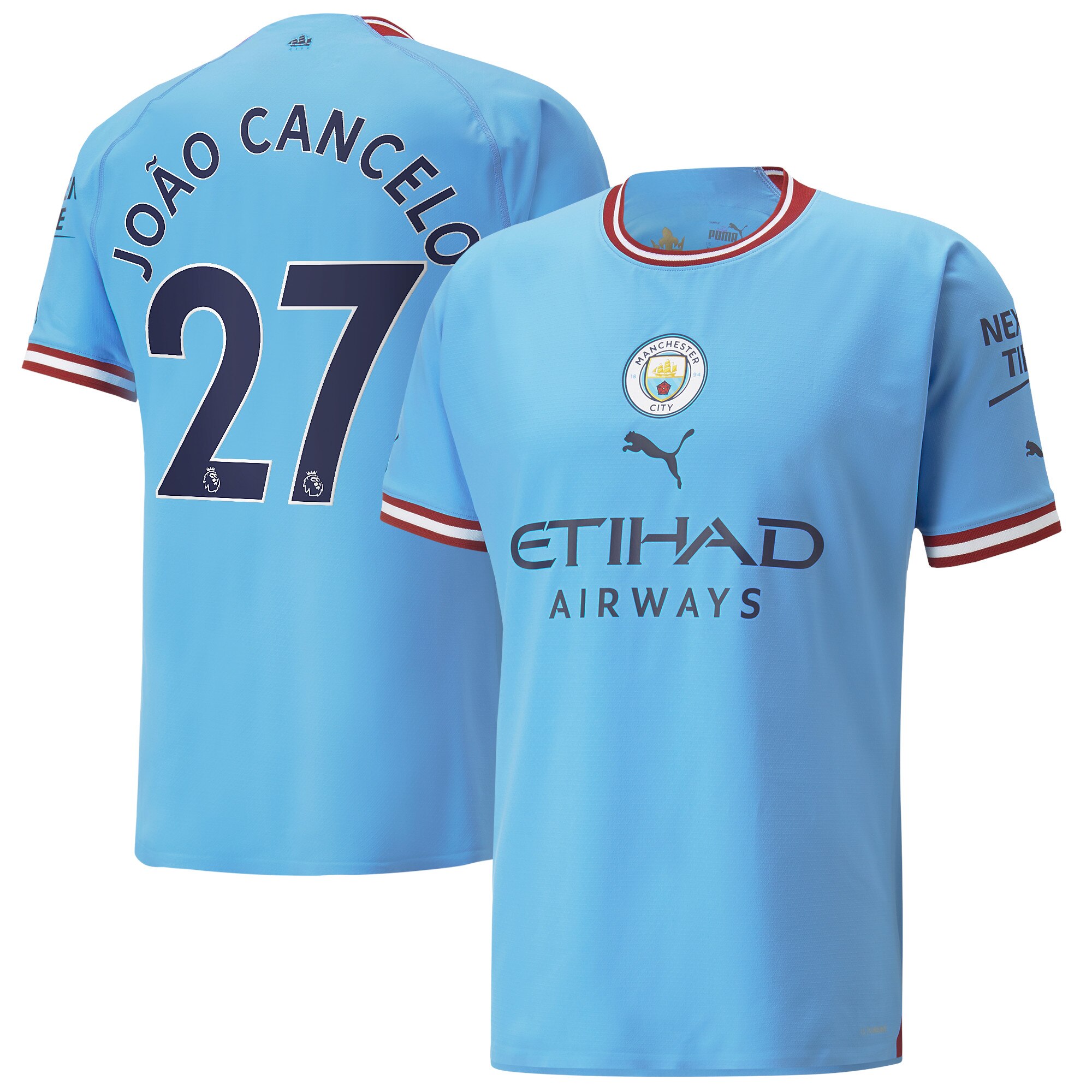 Manchester City Home Authentic Shirt 2022/23 with João Cancelo 27 printing