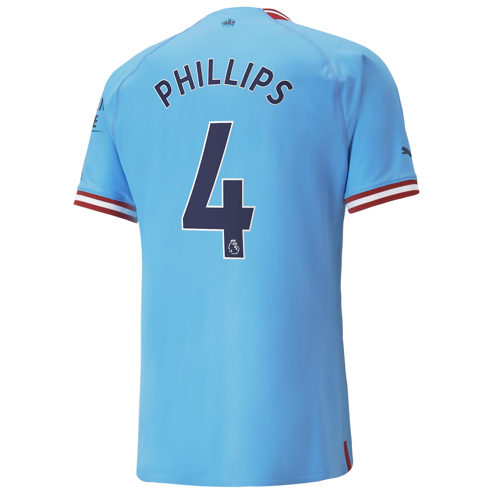 Manchester City Home Authentic Shirt 2022-2023 with Phillips 4 printing