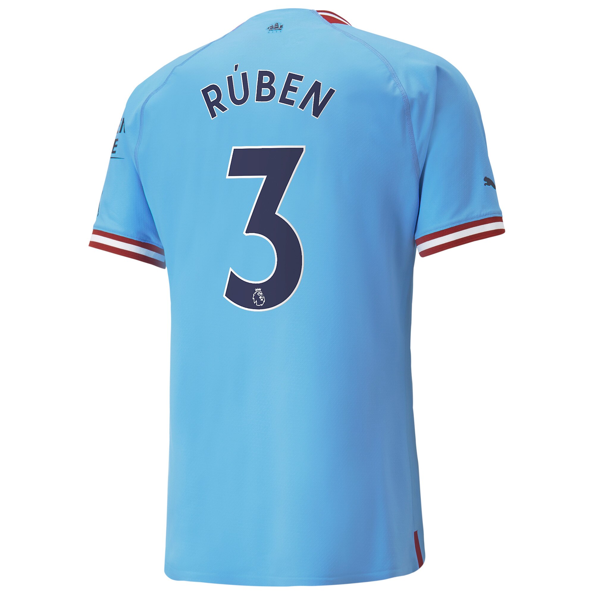Manchester City Home Authentic Shirt 2022/23 with Rúben 3 printing