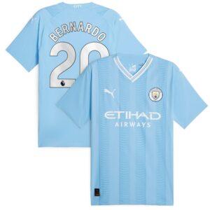 Manchester City Home Authentic Shirt 2023-24 with Bernardo 20 printing