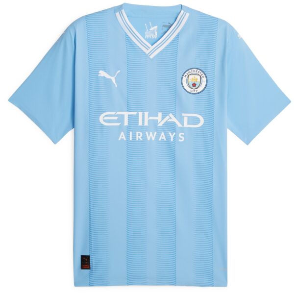 Manchester City Home Authentic Shirt 2023-24 with De Bruyne 17 printing