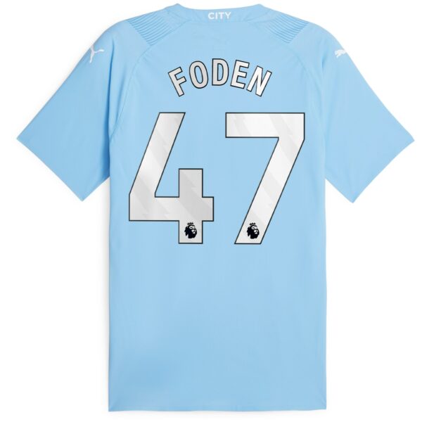 Manchester City Home Authentic Shirt 2023-24 with Foden 47 printing