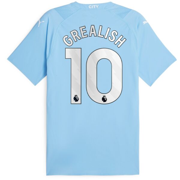 Manchester City Home Authentic Shirt 2023-24 with Grealish 10 printing