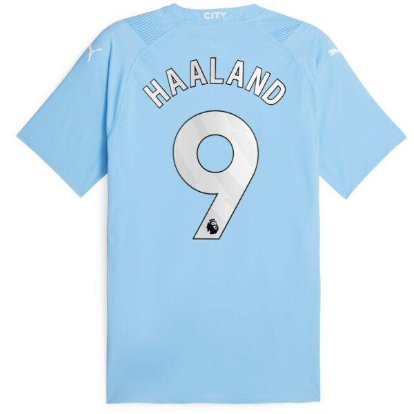Manchester City Home Authentic Shirt 2023-24 with Haaland 9 printing
