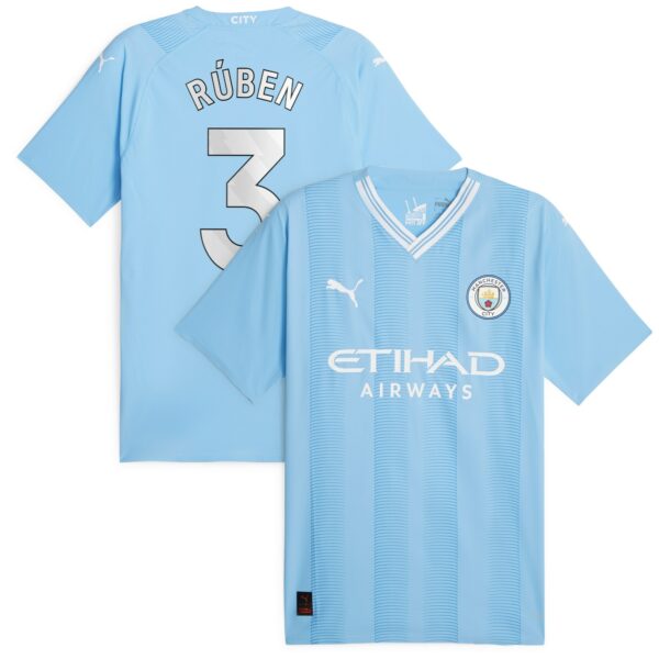 Manchester City Home Authentic Shirt 2023-24 with Rúben 3 printing