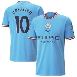 Manchester City Home Shirt 2022/23 with Grealish 10 printing