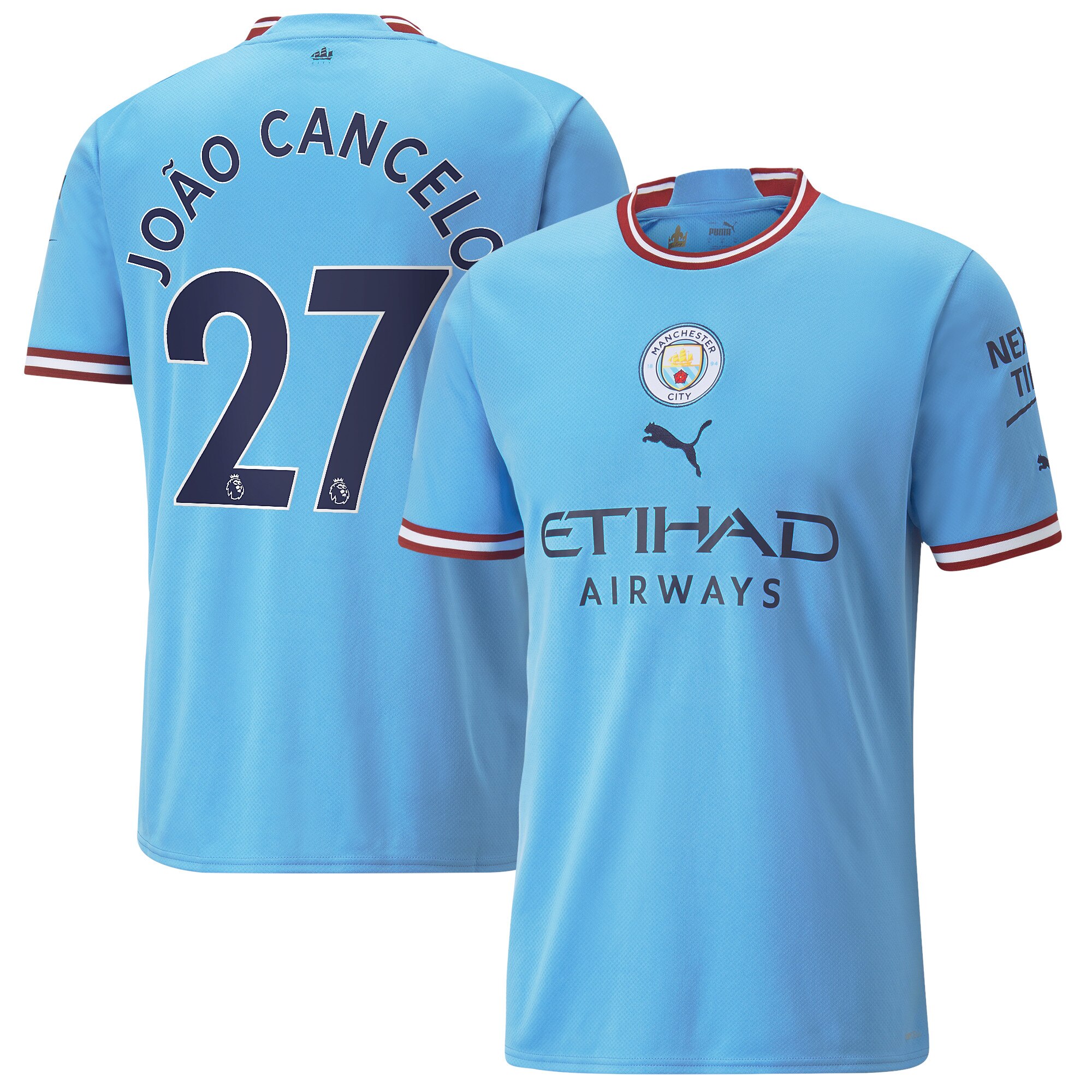 Manchester City Home Shirt 2022/23 with João Cancelo 27 printing