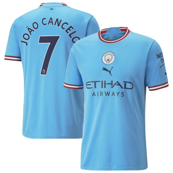 Manchester City Home Shirt 2022-23 with João Cancelo 7 printing
