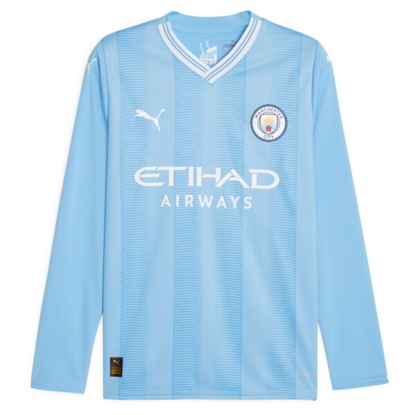 Manchester City Home Shirt 2023-24 Long Sleeve with Lewis 82 printing