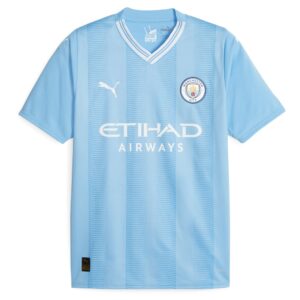 Manchester City Home Shirt 2023-24 with J.Alvarez 19 printing