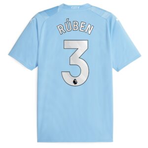 Manchester City Home Shirt 2023-24 with Rúben 3 printing