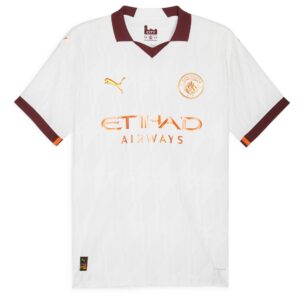 Manchester City Away Authentic Shirt 2023-24 with J.Alvarez 19 printing
