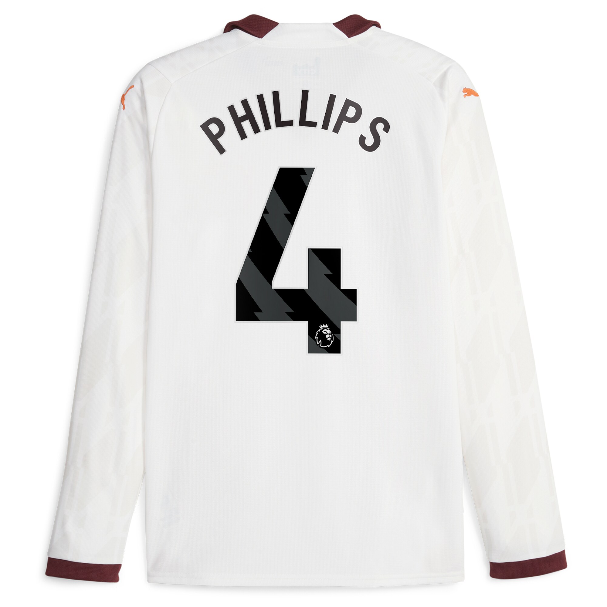 Manchester City Away Shirt 2023-24 Long Sleeve with Phillips 4 printing