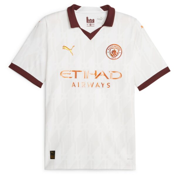 Manchester City Away Shirt 2023-24 with De Bruyne 17 printing
