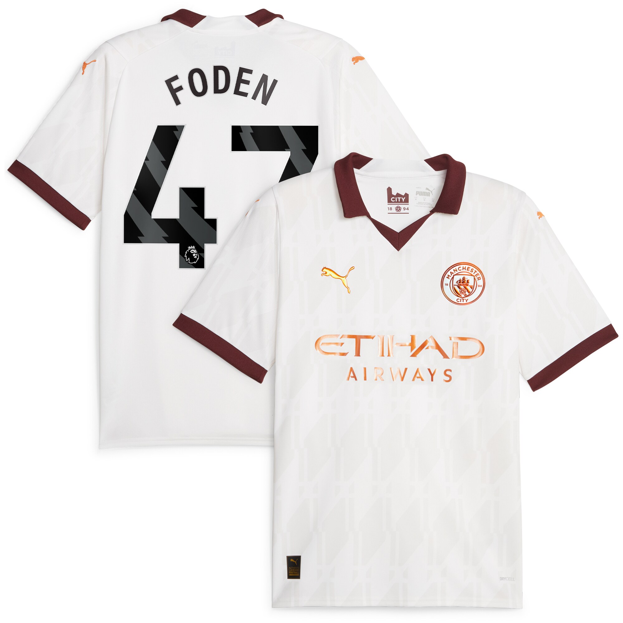 Manchester City Away Shirt 2023-24 with Foden 47 printing