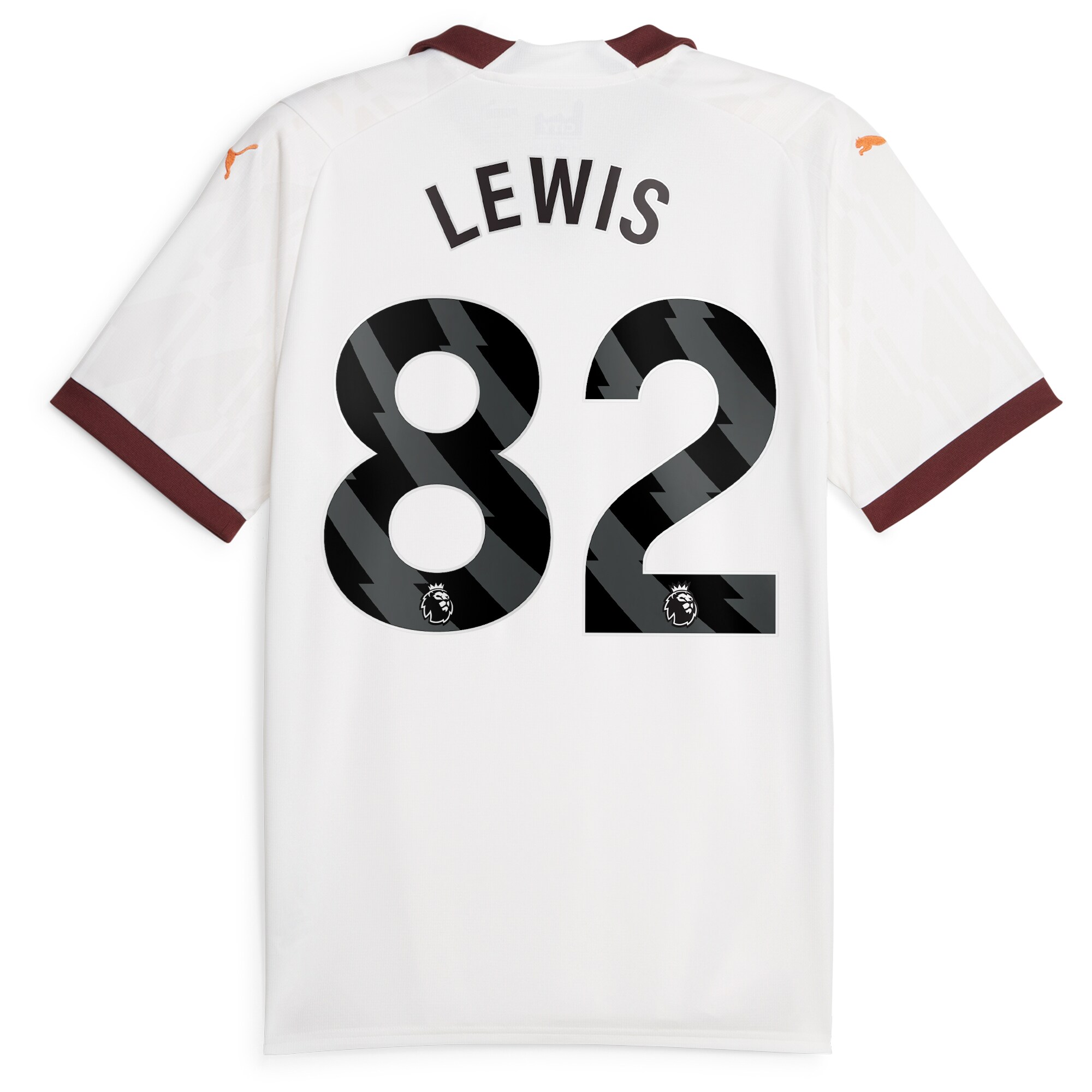 Manchester City Away Shirt 2023-24 with Lewis 82 printing