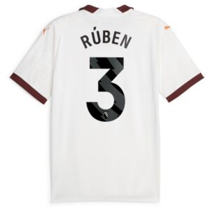 Manchester City Away Shirt 2023-24 with Rúben 3 printing