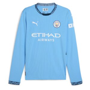 Manchester City Home Shirt 2024-25 - Long Sleeve with Foden 47 printing