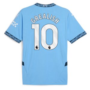 Manchester City Home Shirt 2024-25 with Grealish 10 printing