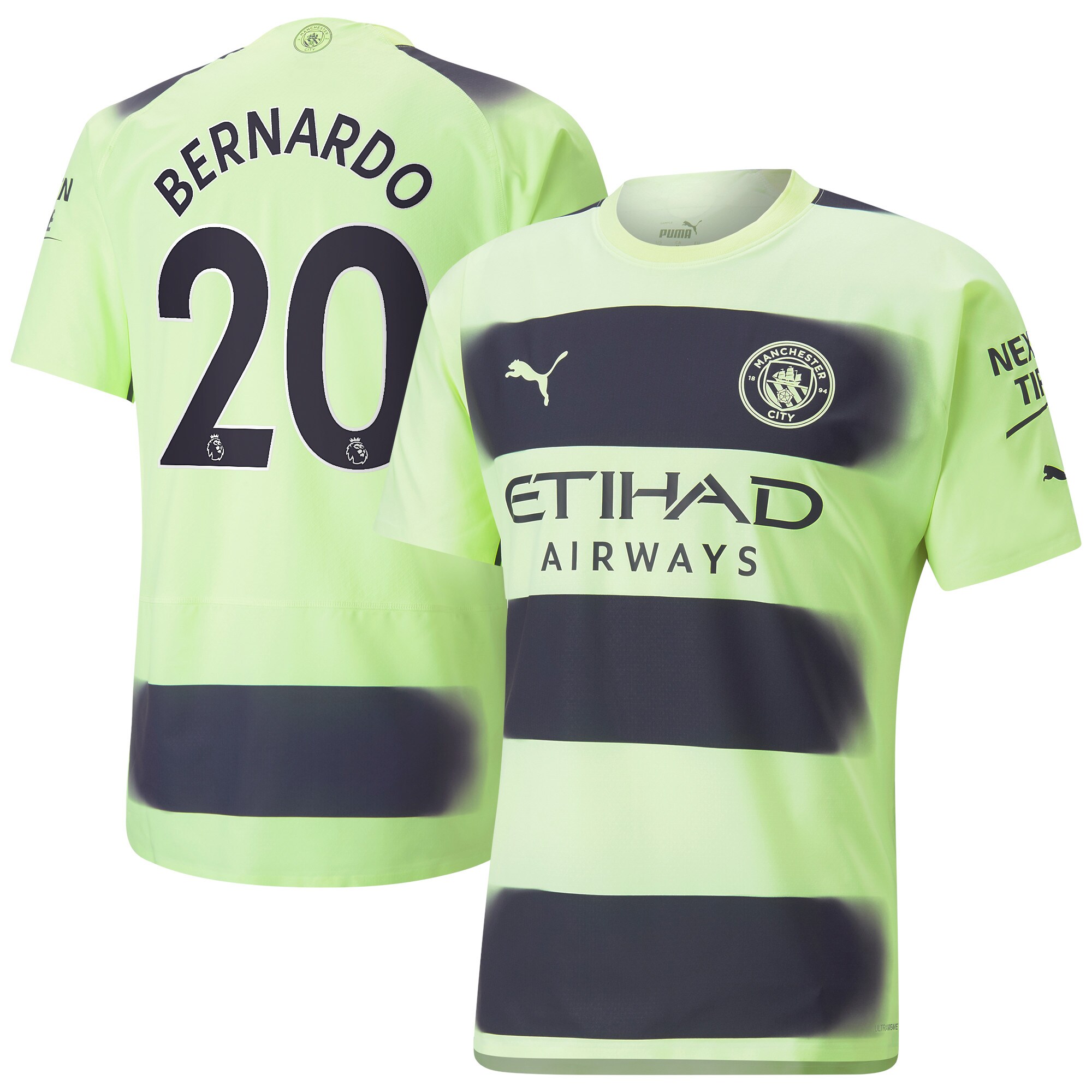 Manchester City Third Authentic Shirt 2022-23 with Bernardo 20 printing