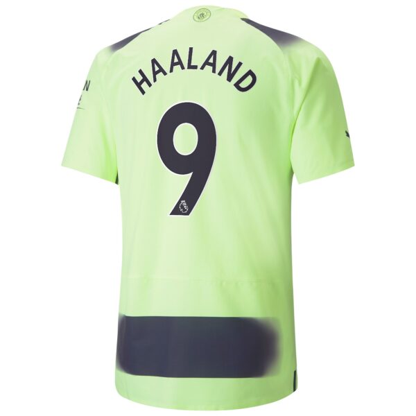 Manchester City Third Authentic Shirt 2022-23 with Haaland 9 printing