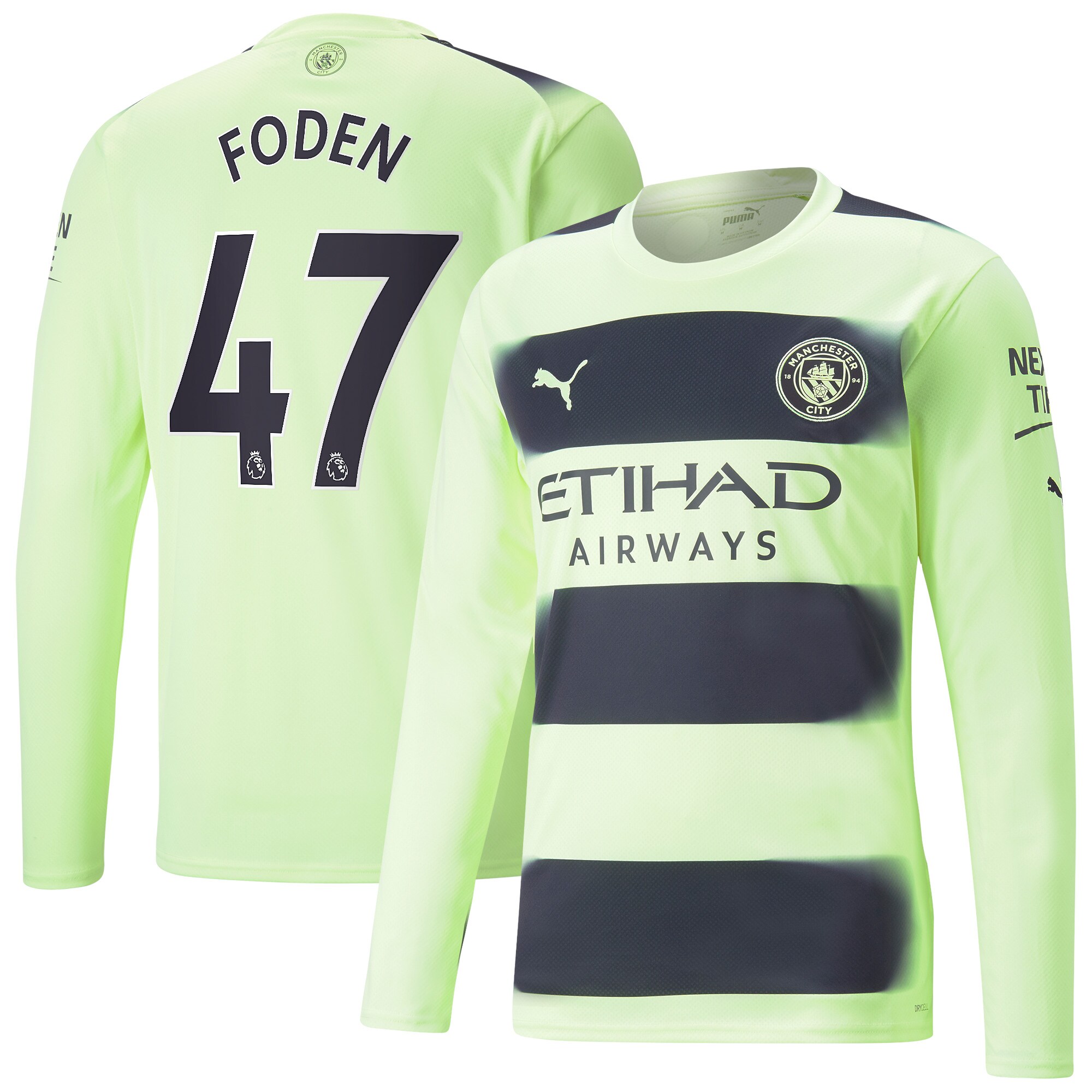 Manchester City Third Shirt 2022-23 - Long Sleeve with Foden 47 printing