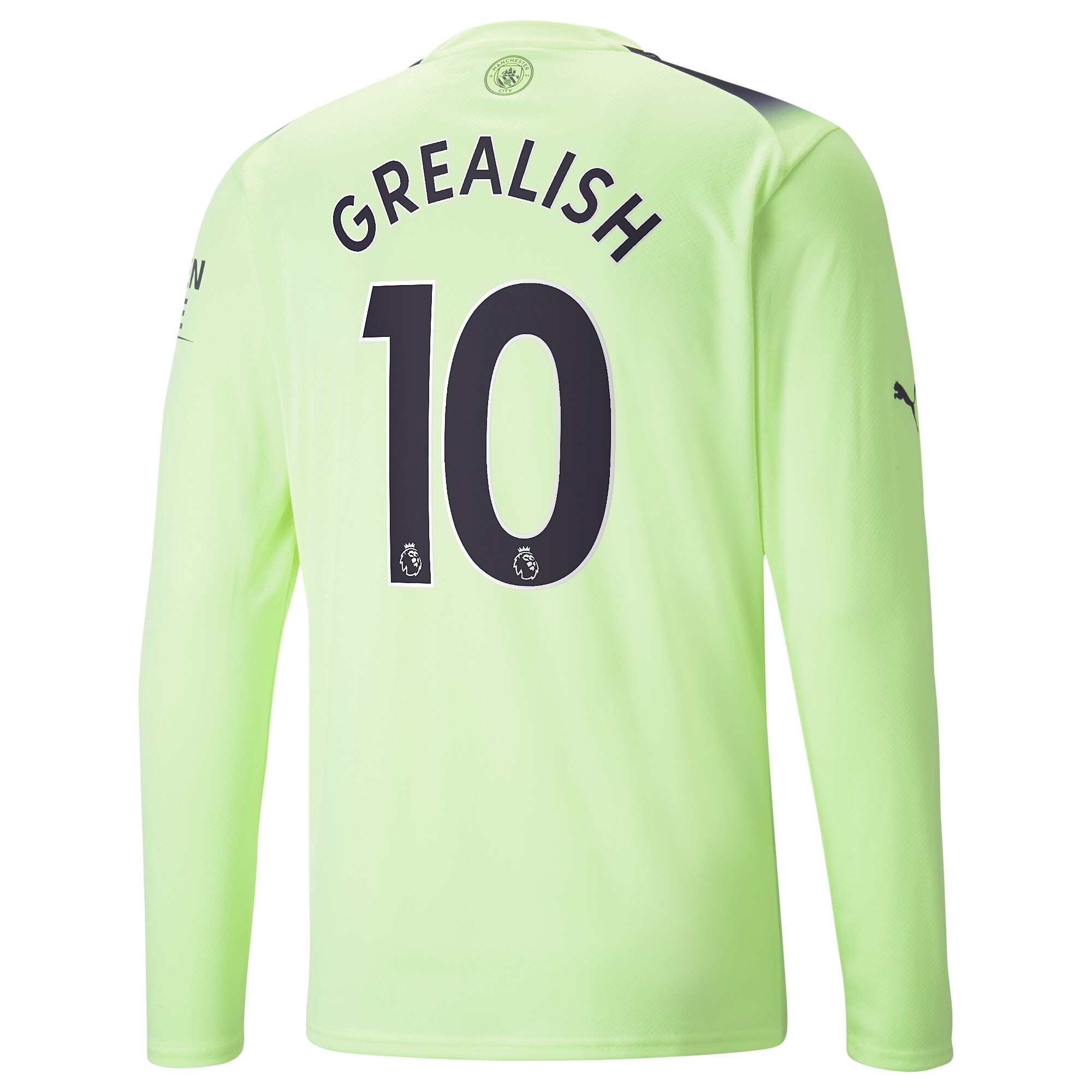 Manchester City Third Shirt 2022-23 - Long Sleeve with Grealish 10 printing