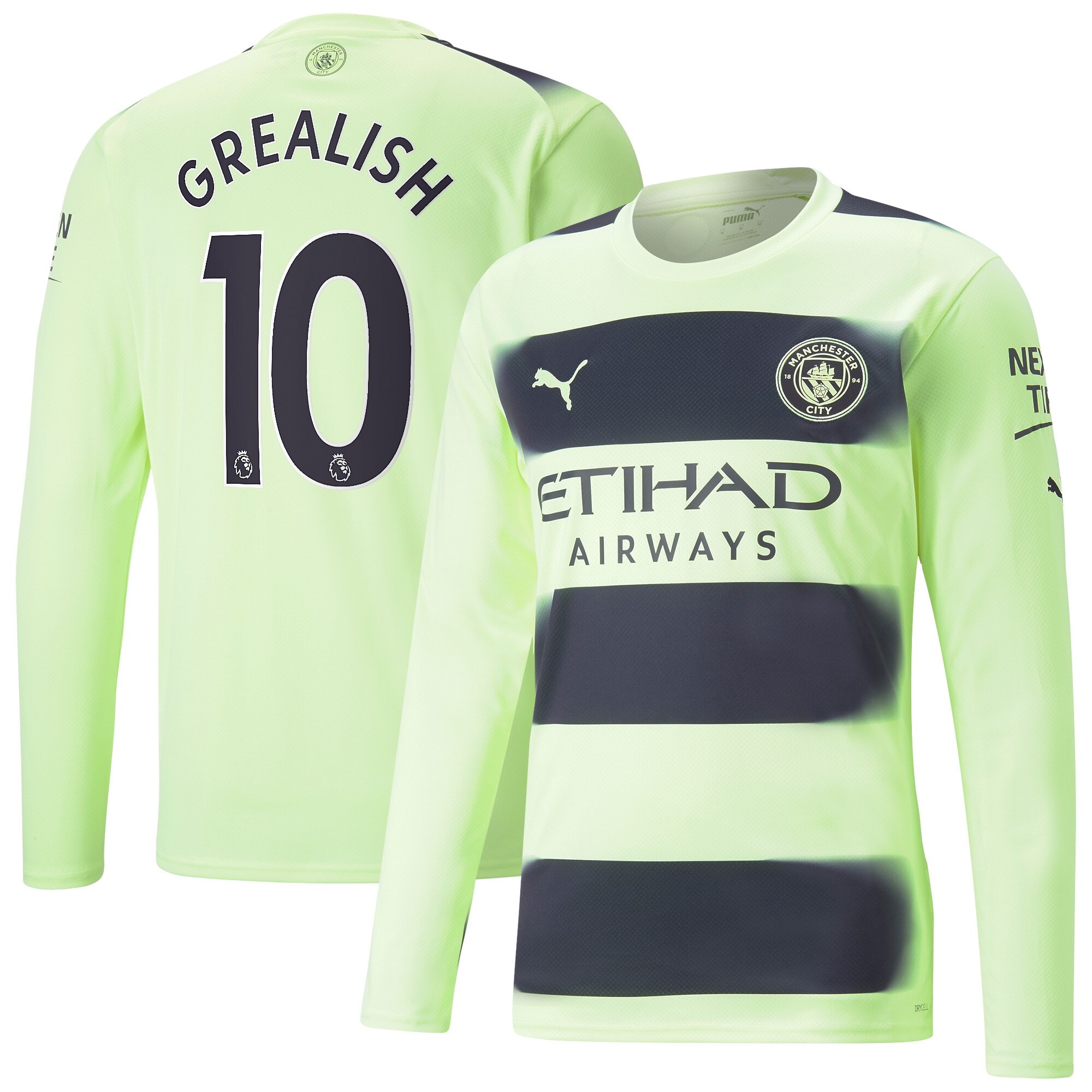 Manchester City Third Shirt 2022-23 - Long Sleeve with Grealish 10 printing