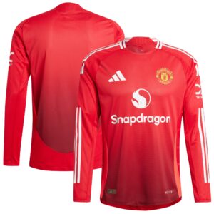 Manchester United Home Authentic Shirt 2024-25 - Long Sleeve