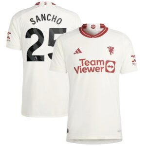 Manchester United EPL Third Authentic Shirt 2023-24 with Sancho 25 printing