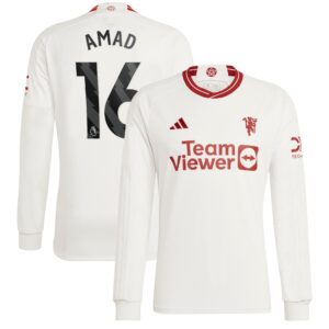 Manchester United EPL Third Shirt 2023-24 Long Sleeve With Amad Diallo 16 Printing