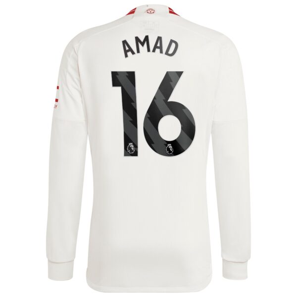Manchester United EPL Third Shirt 2023-24 Long Sleeve With Amad Diallo 16 Printing