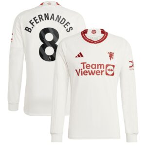 Manchester United EPL Third Shirt 2023-24 Long Sleeve with B.Fernandes 8 printing
