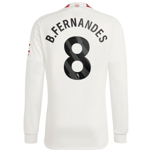 Manchester United EPL Third Shirt 2023-24 Long Sleeve with B.Fernandes 8 printing