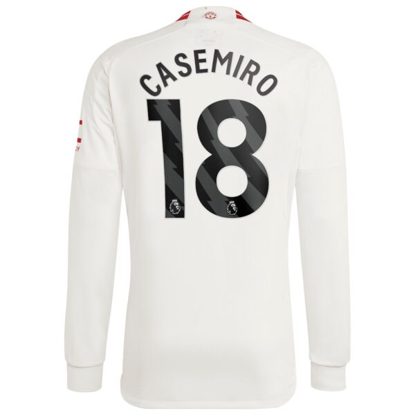 Manchester United EPL Third Shirt 2023-24 Long Sleeve with Casemiro 18 printing