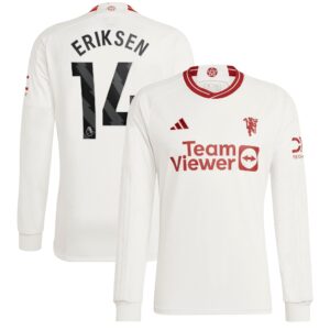 Manchester United EPL Third Shirt 2023-24 Long Sleeve with Eriksen 14 printing