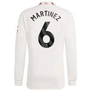 Manchester United EPL Third Shirt 2023-24 Long Sleeve with Martinez 6 printing