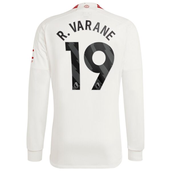 Manchester United EPL Third Shirt 2023-24 Long Sleeve with R. Varane 19 printing
