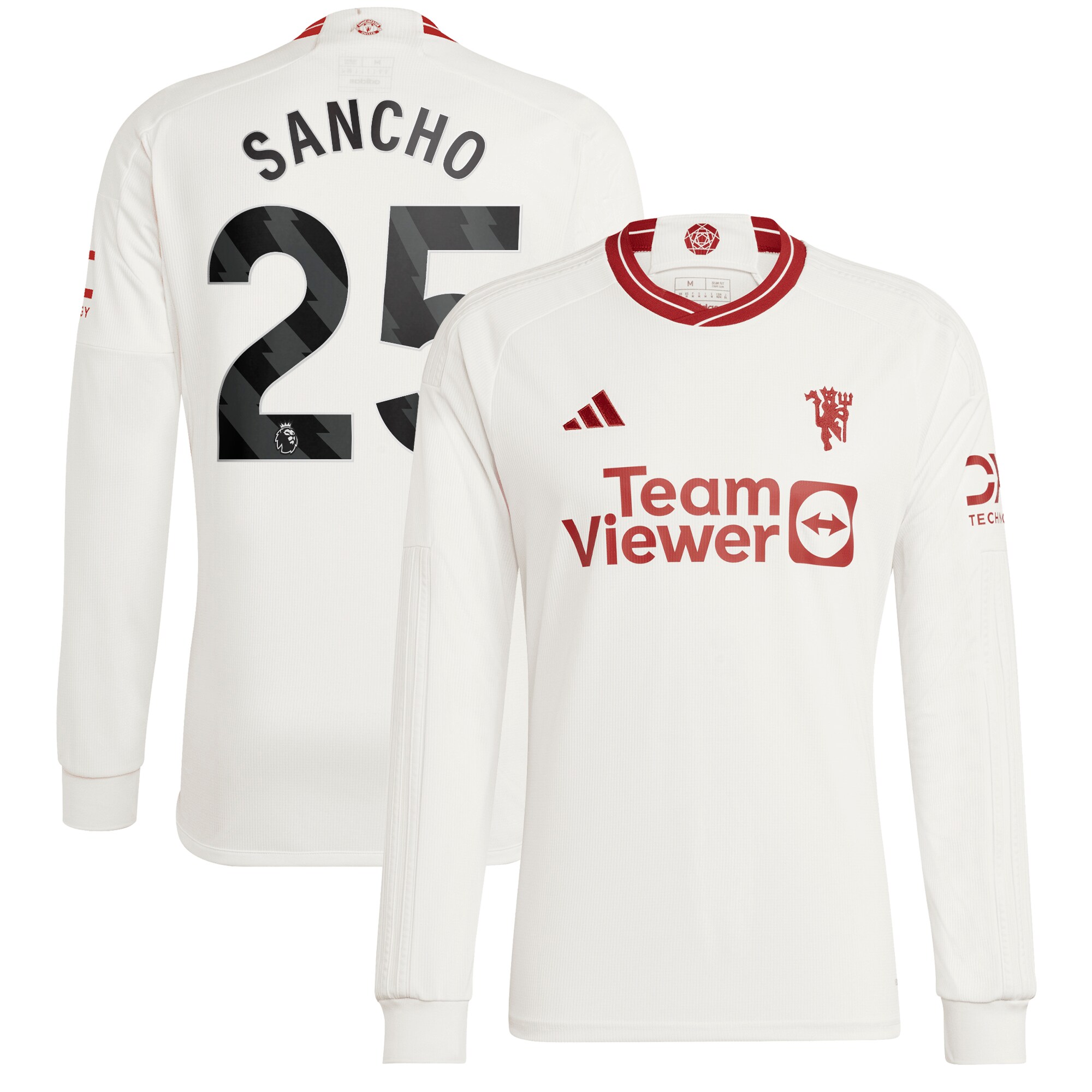 Manchester United EPL Third Shirt 2023-24 Long Sleeve with Sancho 25 printing
