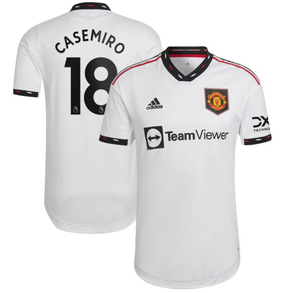 Manchester United Away Authentic Shirt 2022-23 with Casemiro 18 printing