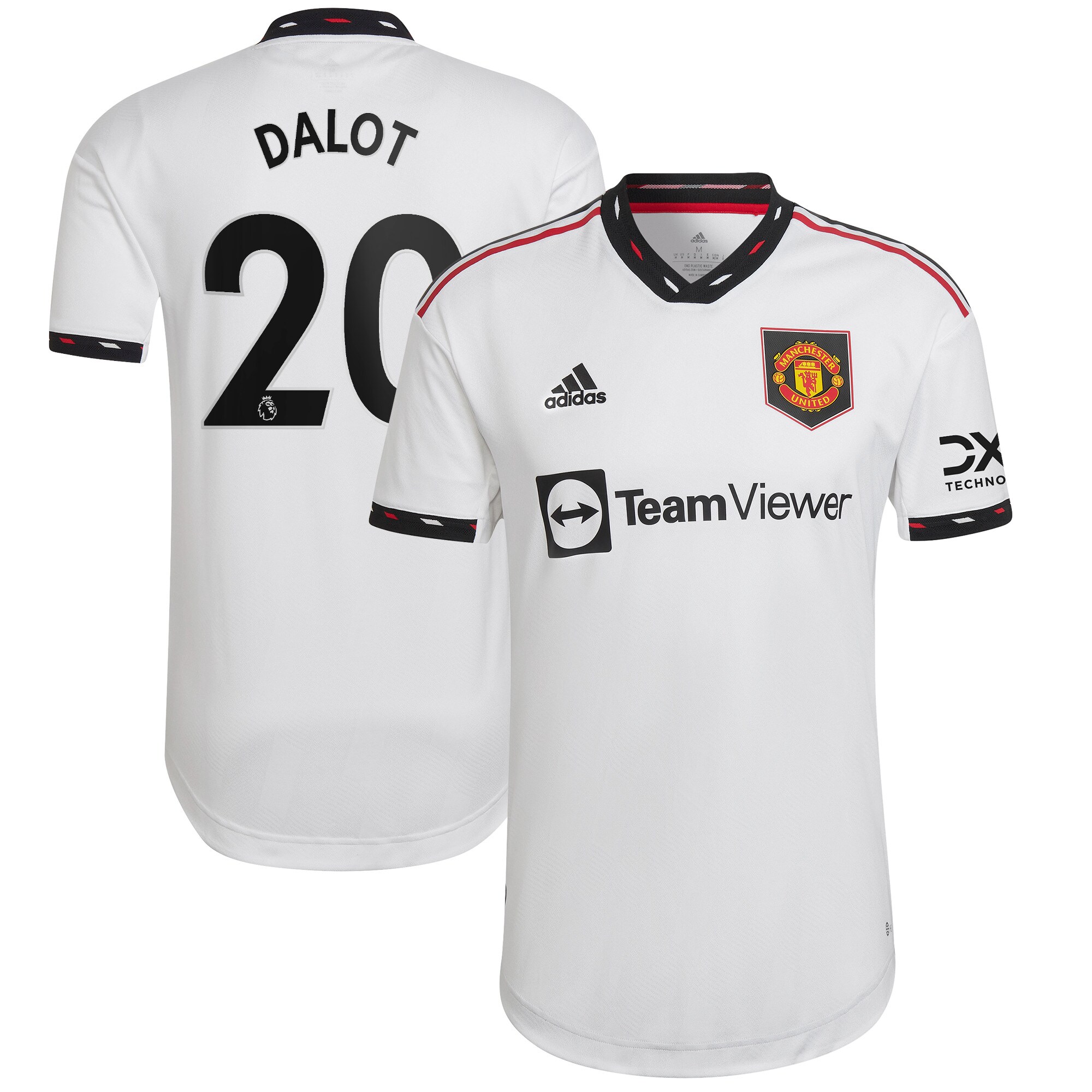 Manchester United Away Authentic Shirt 2022-23 with Dalot 20 printing