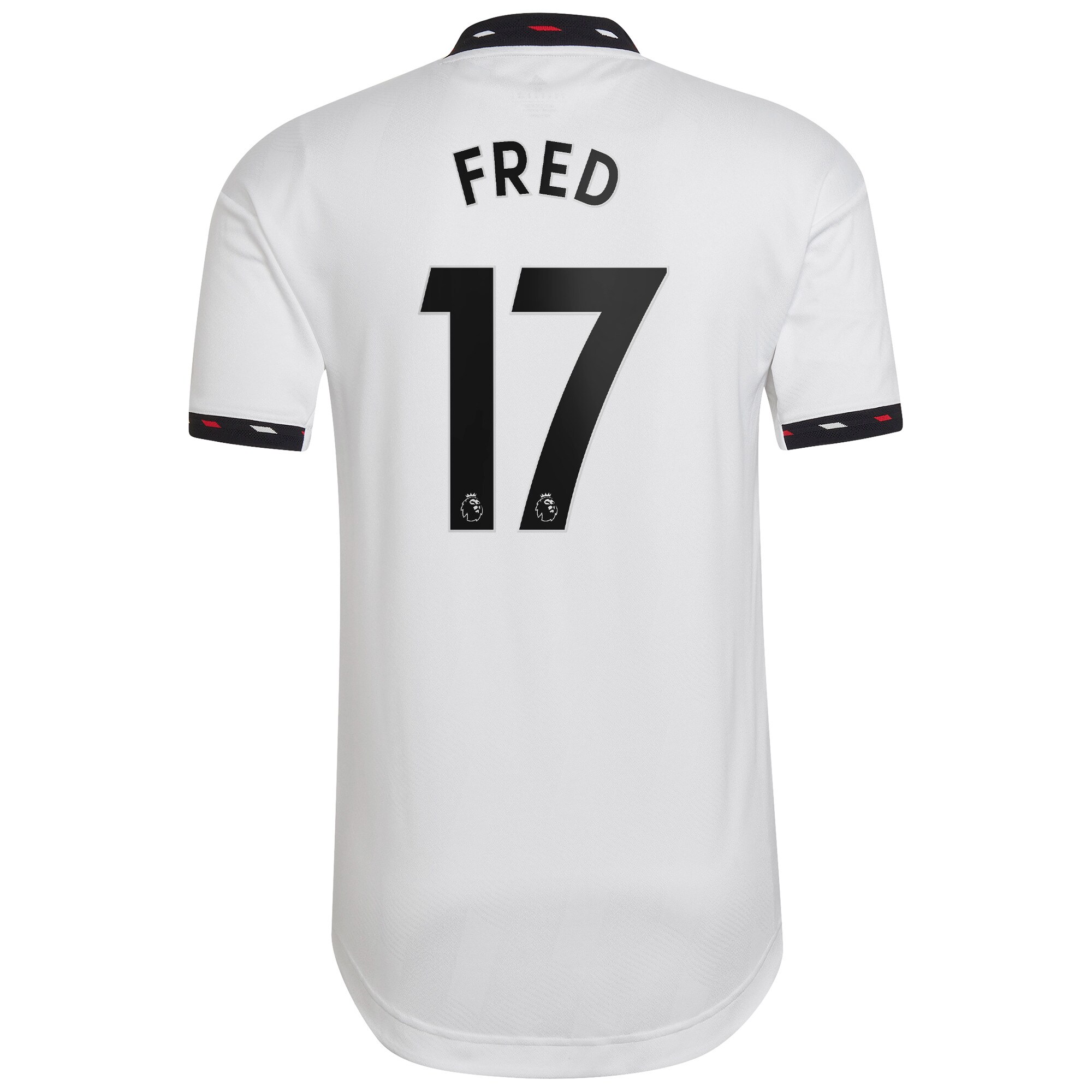 Manchester United Away Authentic Shirt 2022-2023 with Fred 17 printing