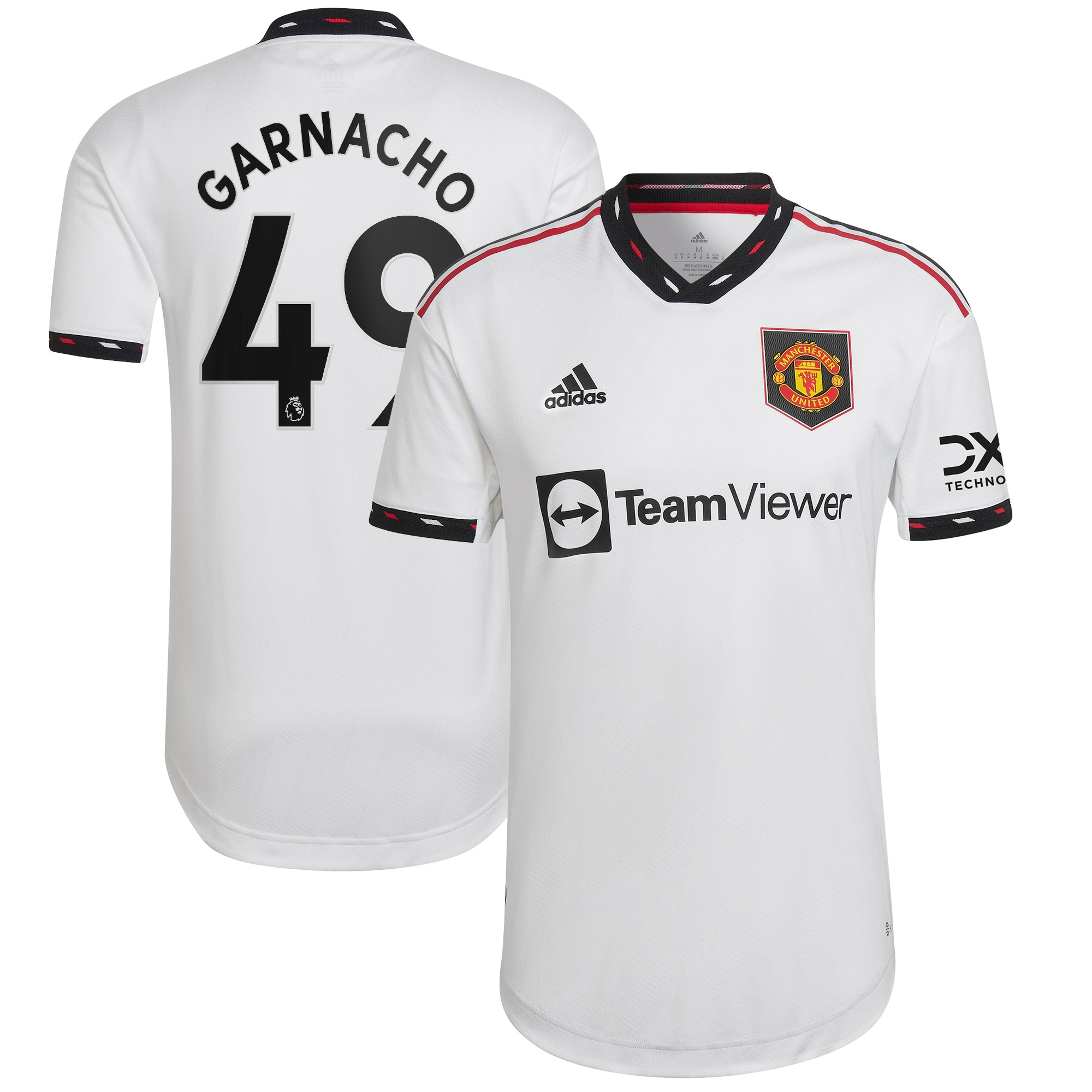 Manchester United Away Authentic Shirt 2022-23 with Garnacho 49 printing
