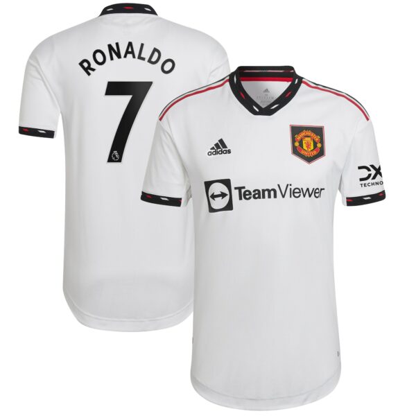 Manchester United Away Authentic Shirt 2022-2023 with Ronaldo 7 printing