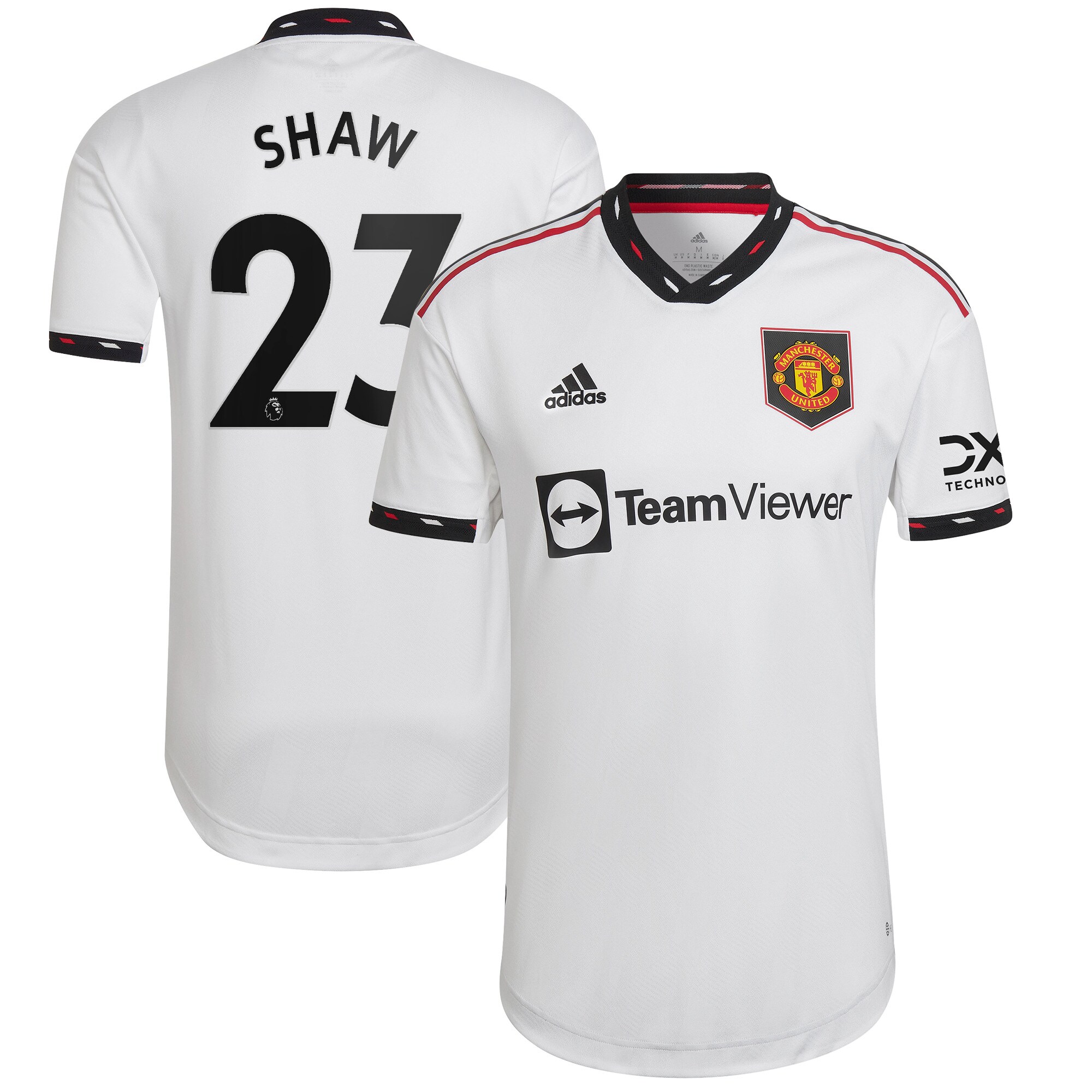 Manchester United Away Authentic Shirt 2022-23 with Shaw 23 printing