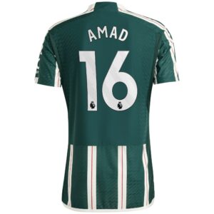Manchester United Away Authentic Shirt 2023-24 With Amad 16 Printing